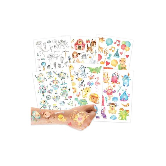 Papierdrachen Tattoos Roboter und Monster 6 Bögen