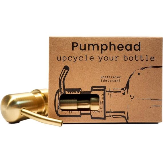 Pumphead, Seifenpumpe für Glasgetränkeflasc Individuell anpassbar, Rostfreier Edelstahl