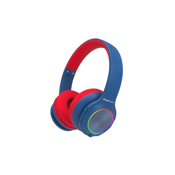 PowerLocus PLED Kinder Blau-Rot On-Ear Bluetooth LED