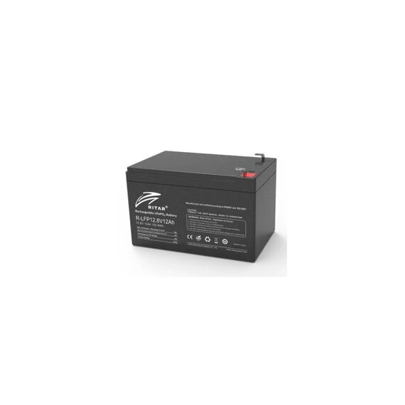 Ritar LiFePO4 Batterie 12,8V 12Ah 151 x 65 x 94mm
