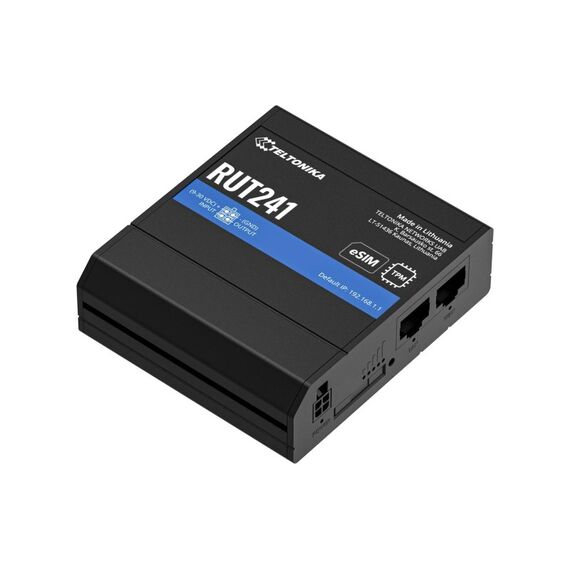 Teltonika LTE Industrierouter WLAN, eSIM Cat.4 LTE/3G/2G, 2x LAN, 2.4Ghz