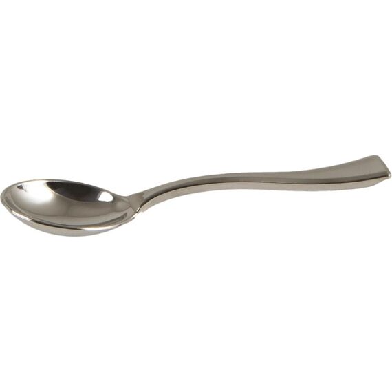 Elco Kaffeelöffel Mini Metallic, 100 Stück Silber, Kunststoff, 10 cm
