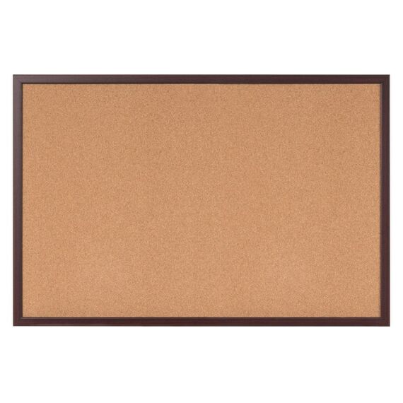 Bi-Office Memoboard Kork Earth-it 900x600mm, Rand braun