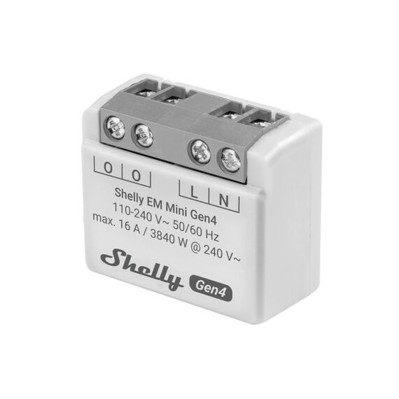 Shelly EM Mini Gen4 Energiemesser WLAWLAN Messaktor, 16 A, Bluetooth, Matter