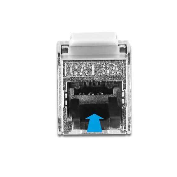 DeLOCK Kabel RJ45 Stecker zu Keystone Modul RJ45 Buchse Cat.6A 50 cm schwarz, 2 image