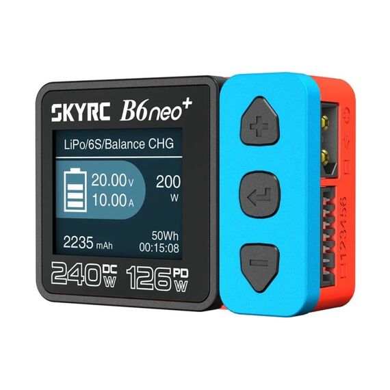 SkyRC B6neo+ Ladegerät blau/rot LiPo 1-6s 10A 200W