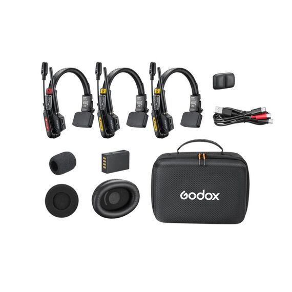 Godox Skytalk Air 3S, 2.4Hz Wireless Intercom  Headset System(3 Users)