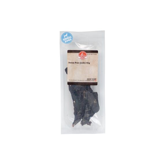 Swiss Mountain Petfood Swiss Mountain Schweine Fleisch Jerky 45g, Mini Linie Hunesnacks
