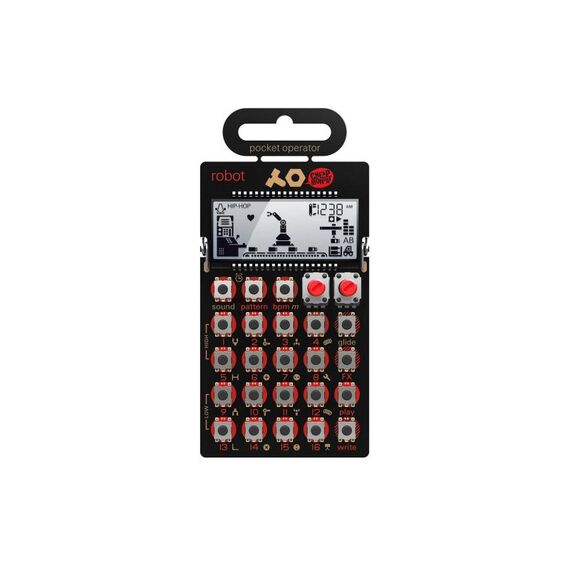Teenage Engineering PO-28 Robot Live Synthesizer, 16 Step Sequencer