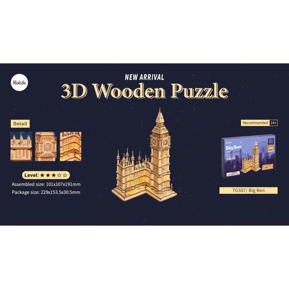 Rolife Big Ben Robotime Bausatz