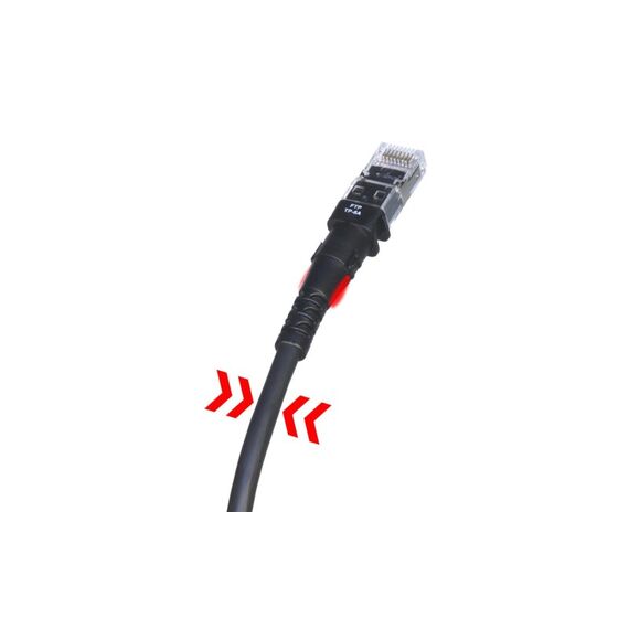 Patchsee Patchkabel ThinPATCH Cat 6A, U/UTP, 0.3 m, Schwarz 10 Stück