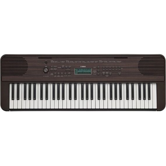 Yamaha PSR-E360DW Portable Keyboard, 61 Keys, Dark Walnut
