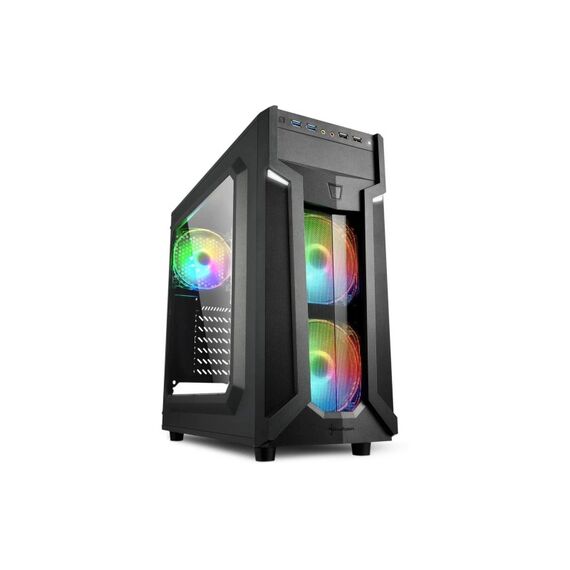 Sharkoon VG6-W RGB ATX, 2x U2, 2x U3, Window, 3x 120 ARGB LED