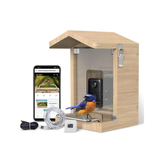 Sanilu Vogelfutterhaus mit Kamera ohne Solarpanel