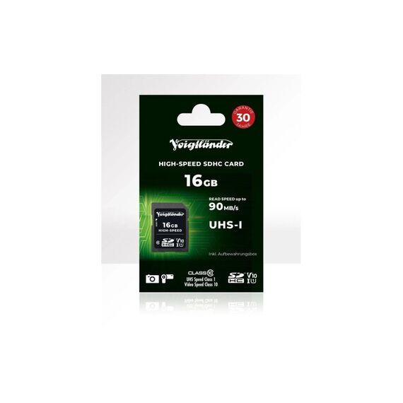 Voigtländer SDHC 16 GB, UHS-I, V10, High-Speed