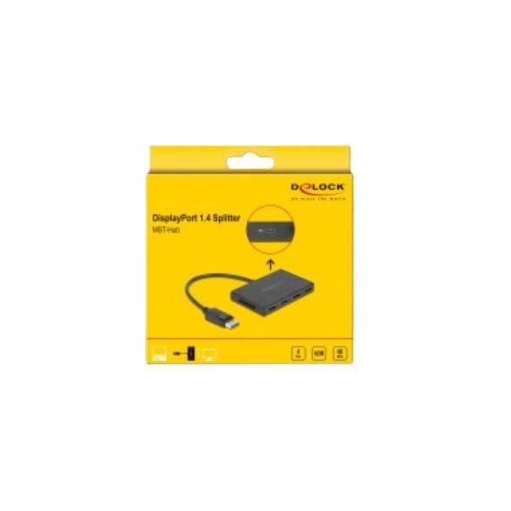 DeLOCK DisplayPort 1.4 Splitter 1 x DisplayPort in zu 4 x DisplayPort out, 2 image