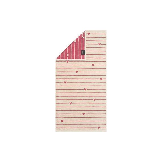 Cawö Duschtuch Heart Beats pink 70 x 140