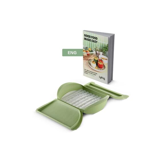 Lékué Dampfgarer mit Ablage 4 Portionen und Kochbuch, Englisch