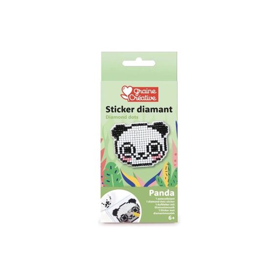 GRAINE CREATIVE Graine Bastelset  Diamond Painting Stickers, Panda
