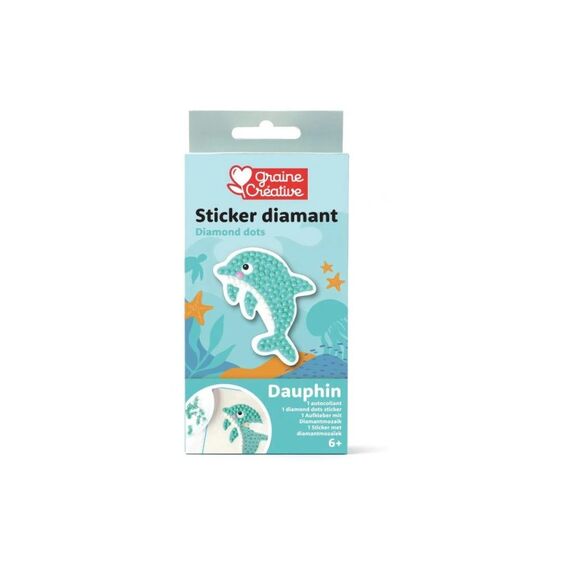 GRAINE CREATIVE Graine Bastelset  Diamond Painting Stickers, Delfin