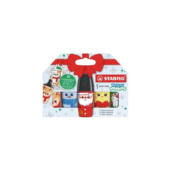 STABILO Textmarker Boss Mini Frosty Friends 5er Etui