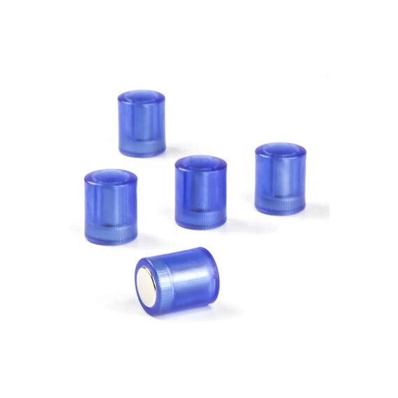 supermagnete Tafelmagnete zylindrisch blau transparent, 5 Stk.