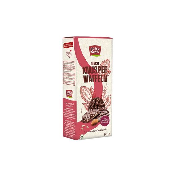 Dinkel-Knusperwaffeln Zartbitter 100g