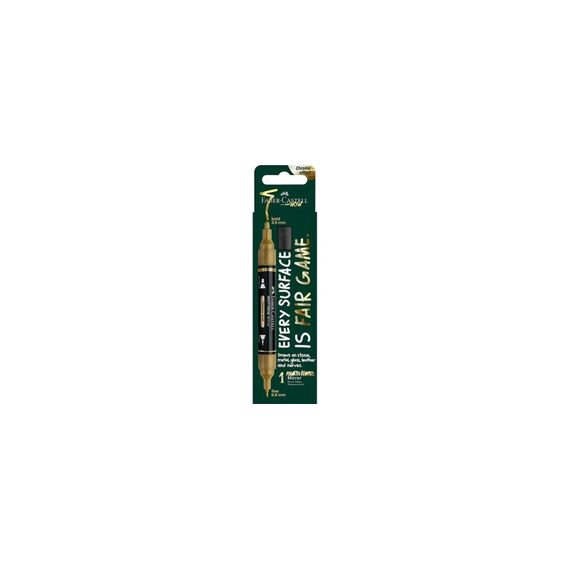 Faber-Castell Acrylic Marker Multimark Chrome Gold, Doppelspitze, 1 Stk