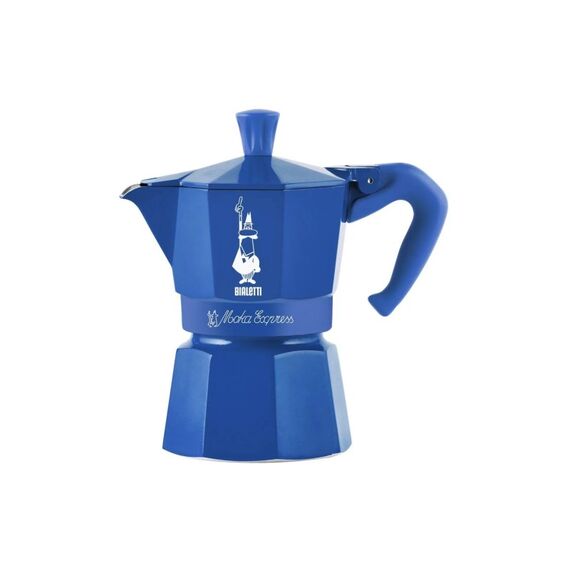 Bialetti Moka Express 3 T Candyland 3 Tassen, blau