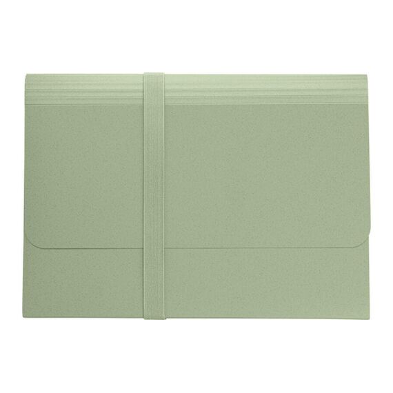 Kolma Fächermappe Weizenstroh A4 12 Tabs, grün