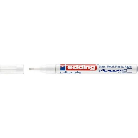 edding Lackmarker 753 Kalli weiss, Kalligrafiespitze, 1-2.5mm