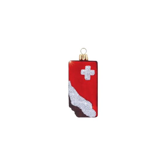 creanorm CN Weihnachtskugel Schweizer Schokolade Glas