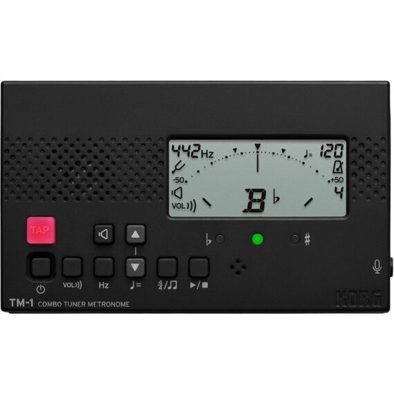 Korg, Tuner & Metronom TM-1 Schwarz Combo Tuner Metronom