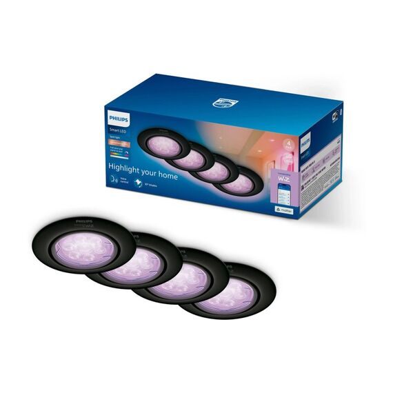 Philips Smart Lighting Philips PHI WFB GU10 Kits + GU10 RGB 4CT, schwarz