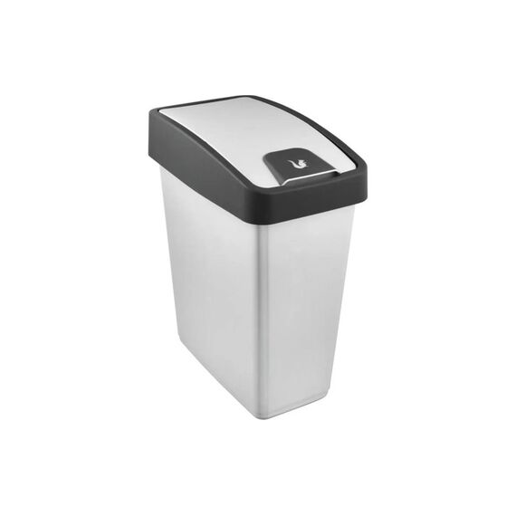 keeeper Abfallbehälter Flip-Deckel 25 l light silver, magne