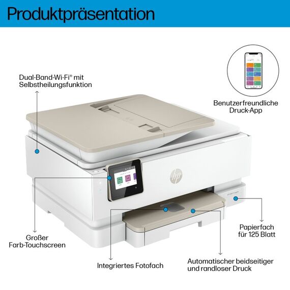 HP ENVY Inspire 7920e Wireless All-in-One Farbe Drucker, Instant Ink; Kopierer, Scanner, 4 image