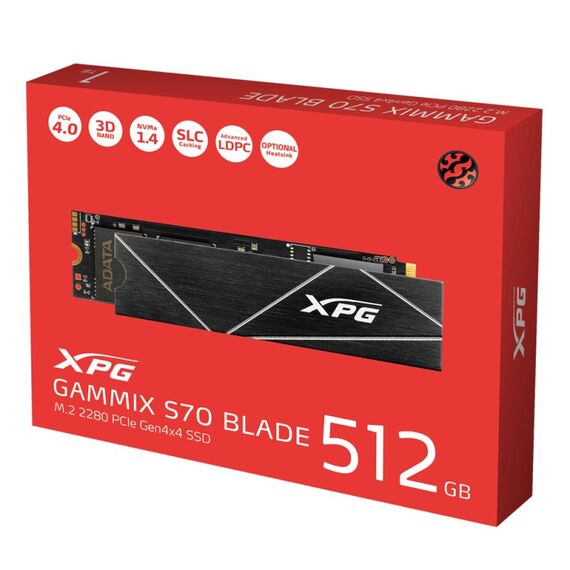 XPG GAMMIX S70 BLADE 512 GB M.2 PCI Express 4.0 NVMe 3D NAND, 3 image