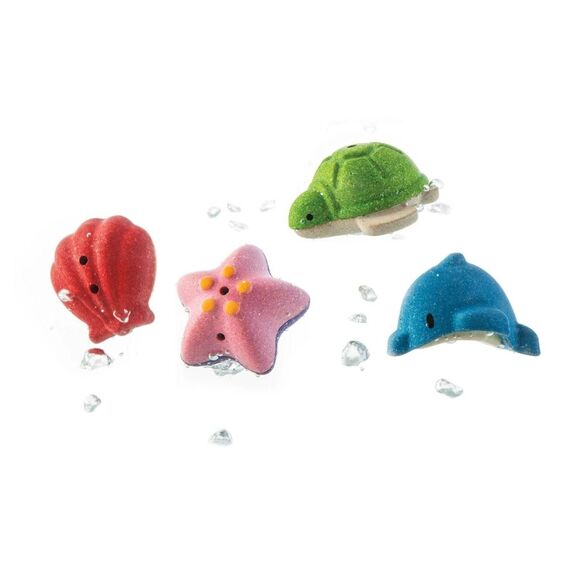 PlanToys Badeset Vier Meerestiere