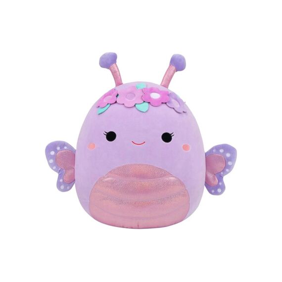 Squishmallows Schmetterling 50cm Brenda violett mit Blumenkrone