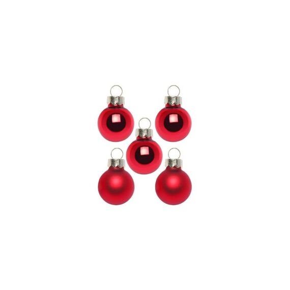 Holly & Jolly H&J Weihnachtskugel Merry Red, 25 Stk Glas, D: 2 cm
