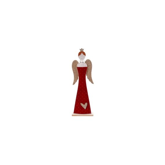 Holly & Jolly H&J Aufsteller Engel, 40 cm Holz, Textil