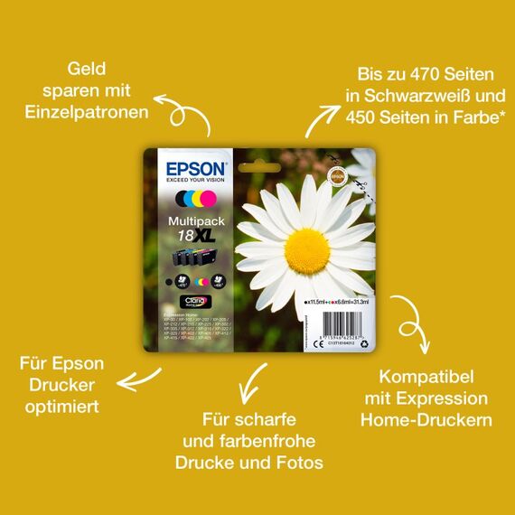 Epson Daisy 18XL Gänseblume Claria Home Single Black Tinte, 3 image