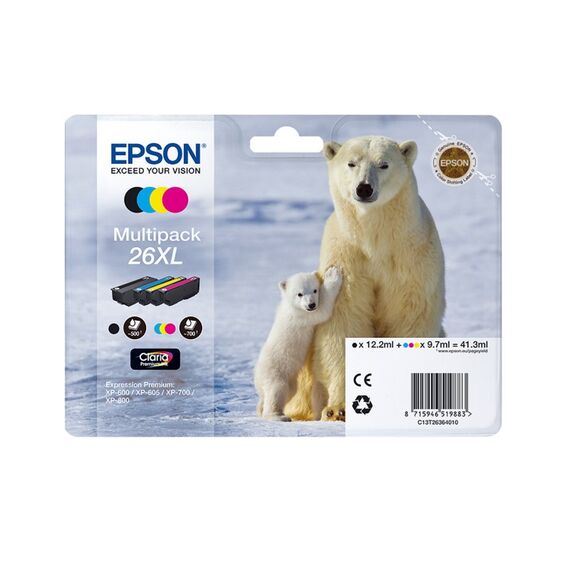 Epson Polar bear 26 Eisbär Claria Premium Single Cyan Tinte