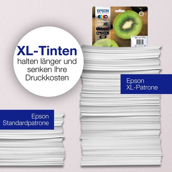 Epson Kiwi Singlepack Magenta 202XL Claria Premium Ink, 3 image