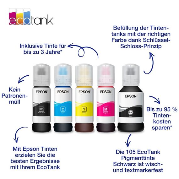 Epson 105 EcoTank-Tintenflasche in Pigmentschwarz, 3 image