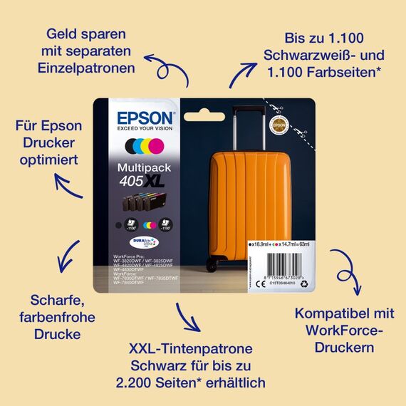 Epson Singlepack Yellow 405 DURABrite Ultra Ink, 6 image