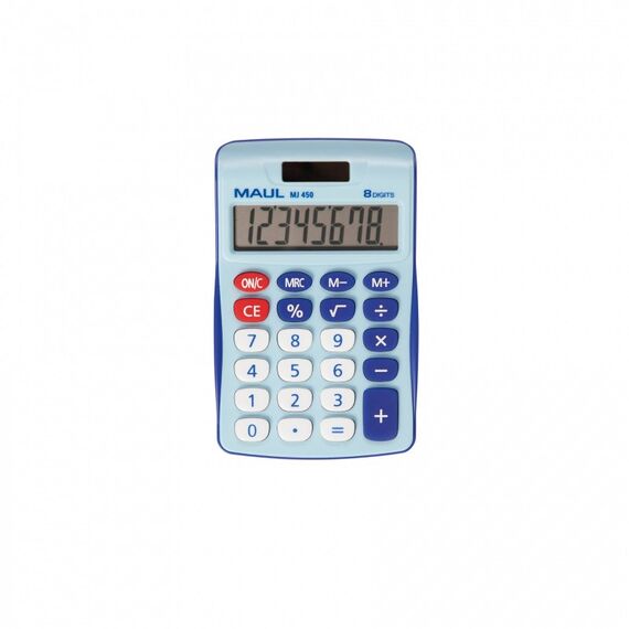 MAUL MJ 450 Taschenrechner Tasche Display-Rechner Blau, Farbe: Blau