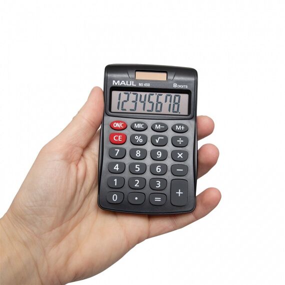 MAUL MJ 450 Taschenrechner Tasche Display-Rechner Schwarz, Farbe: Schwarz, 3 image