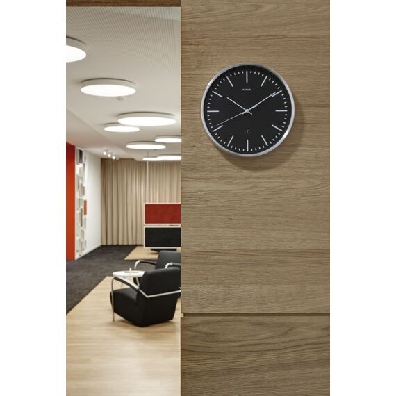 MAUL Wanduhr MAULfly, Farbe: Aluminium, Schwarz, 3 image