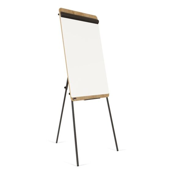 Rocada NAT0610 Flipchart Freistehend 670 x 990 mm Melamin, Stahl Schwarz, Weiß, Holz